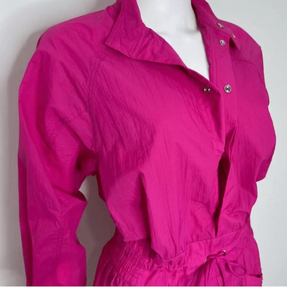 NWOT Athleta x Alicia Keys Nylon Utility Jumpsuit Hot Pink 24 24W 2X 3X - Picture 12 of 16